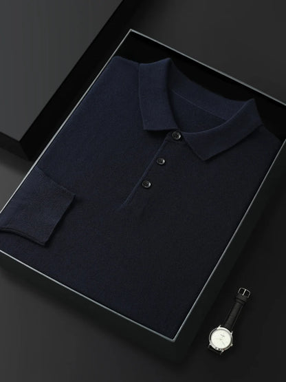 MERINO WOOL POLO KNIT