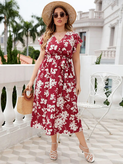 Della Mel Floral A-Line Dress