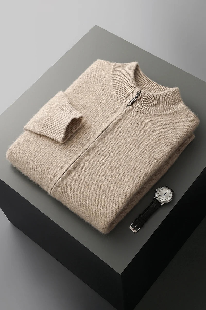 ALPINE ZIP MERINO WOOL CARDIGAN