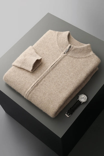ALPINE ZIP MERINO WOOL CARDIGAN