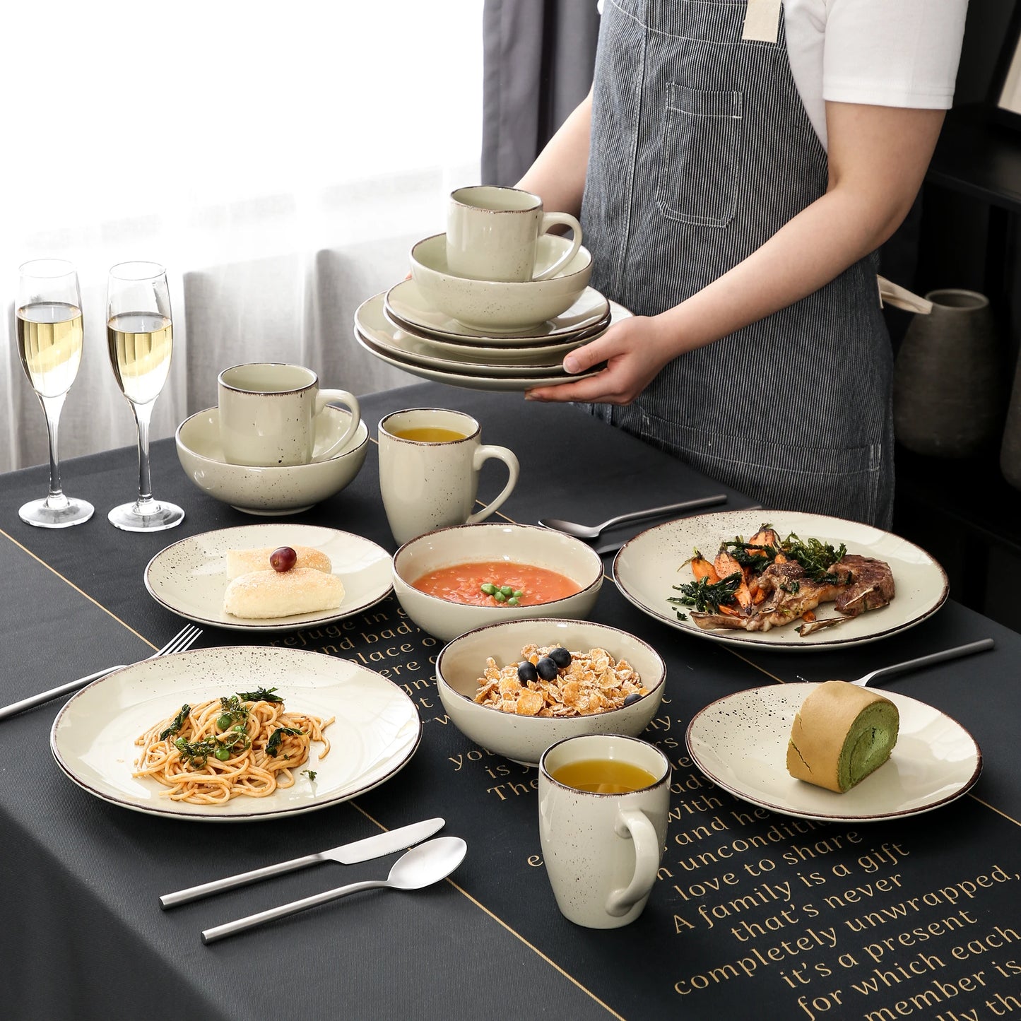 Malacasa Nature Stoneware Set