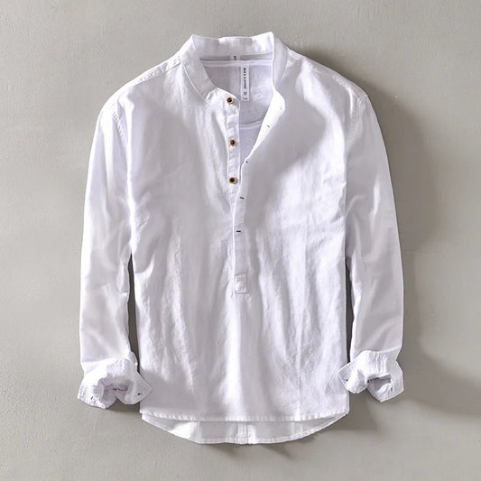 JASON LINEN MANDARIN SHIRT
