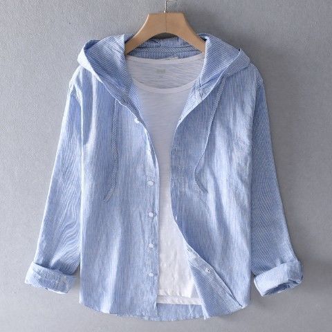 OLIVER HOODED LINEN SHIRT