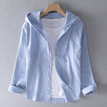 OLIVER HOODED LINEN SHIRT