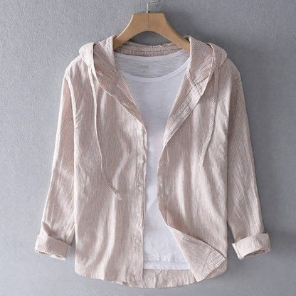 OLIVER HOODED LINEN SHIRT