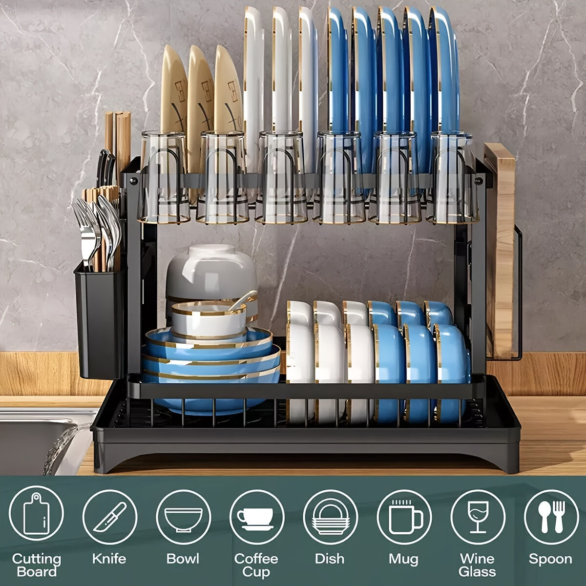2-Tier Dish Rack